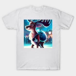 Cute Raindeer Drawing T-Shirt